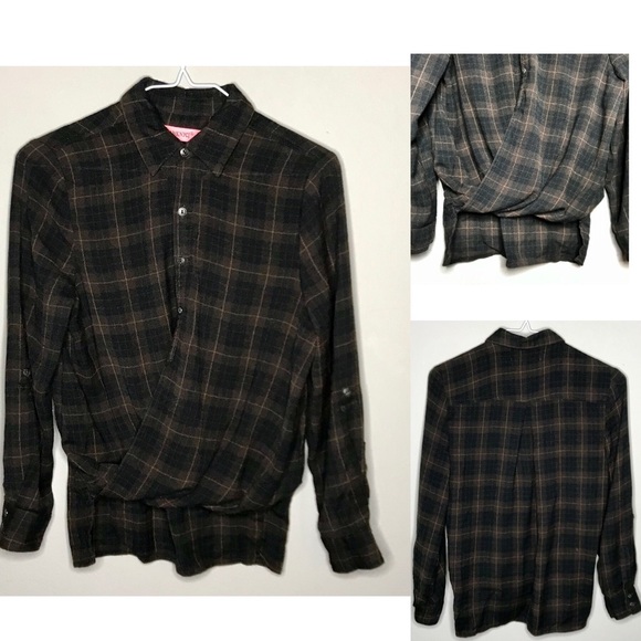 Blank NYC Tops - MARKDOWN SUNDAY ONLY Flannel Wrap Top